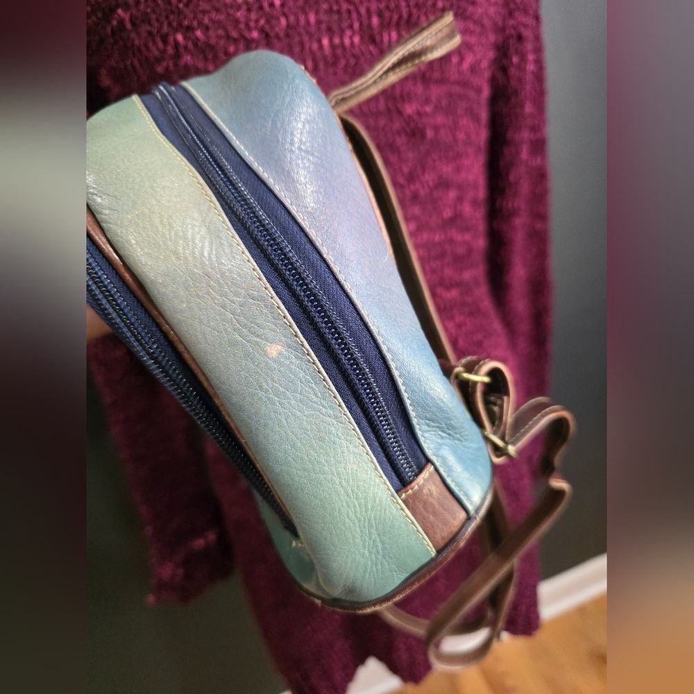Vintage Mini Backpack Multicolor Muted Iridescent Zip Sling Strap Magical 9x6x4 - Picture 14 of 16
